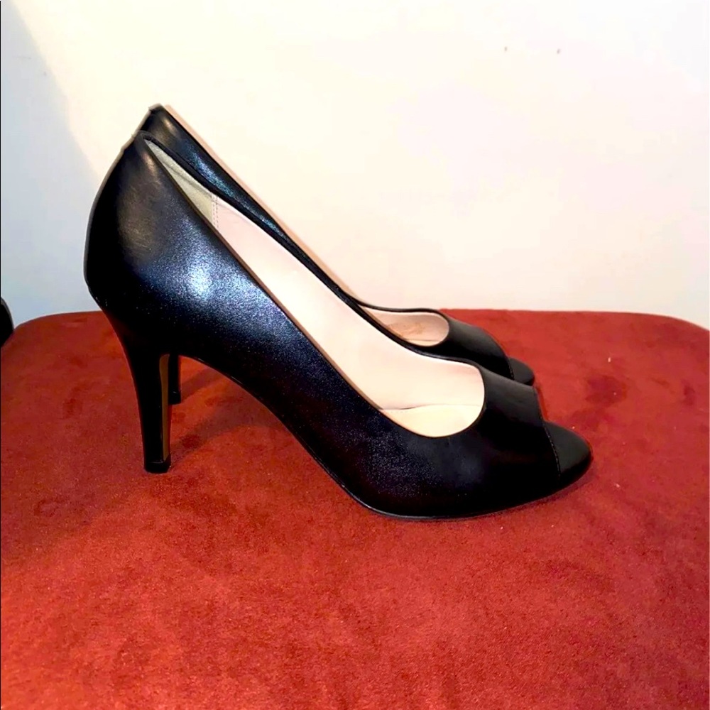 Black Peek-a-boo Pumps